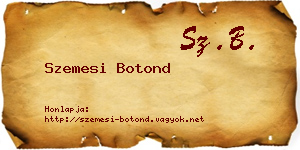 Szemesi Botond névjegykártya
